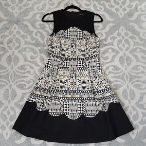 J. McLaughlin Geometric A-line dress